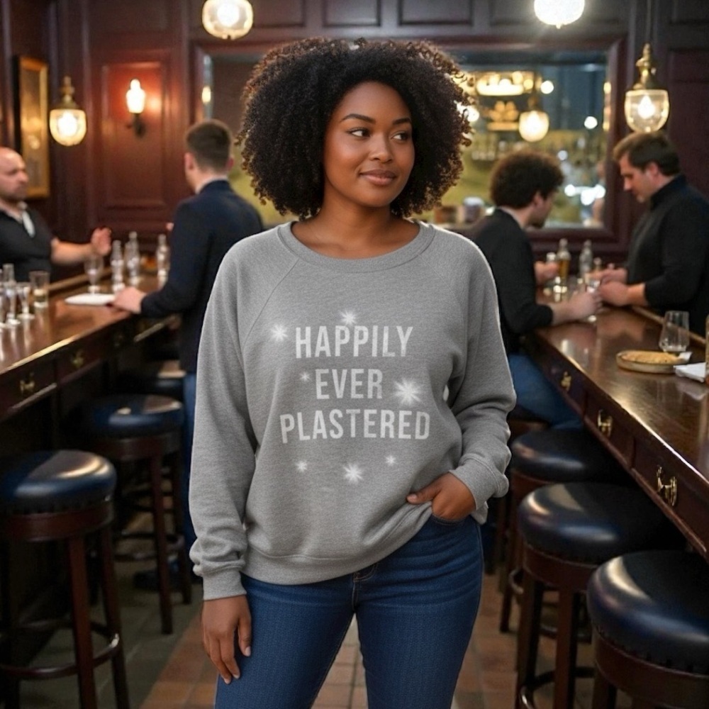 Wildfox oversized sweatshirt. Happily Ever Plastered.